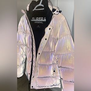 Aritzia Super Puff Jacket Reflective